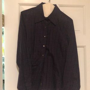 Faconnable Deep Purple Plaid Blouse💜